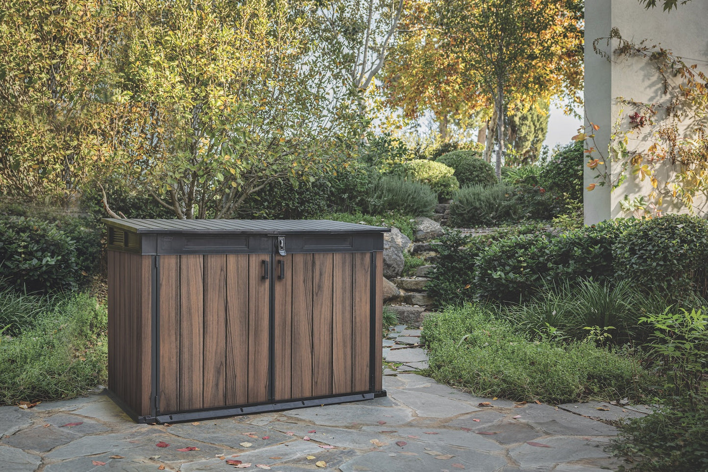 Keter Signature Horizontal Shed - Rosewood Look 2020L