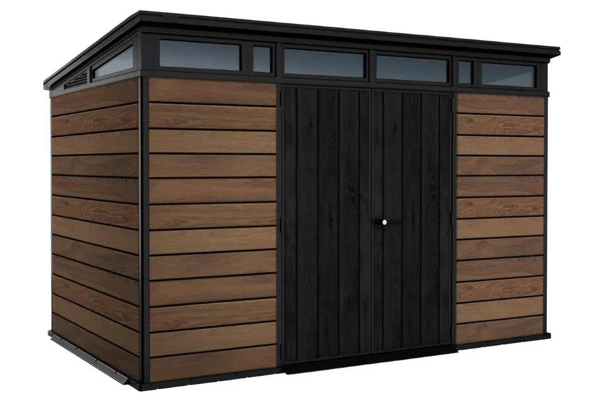 Keter Signature Pent 11x7 Shed - Walnut Look (3.4 x 2.2m)