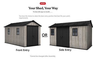 Keter Apex Shed 7.5x13 - Stormgrey Look (2.3 x 4.0m)