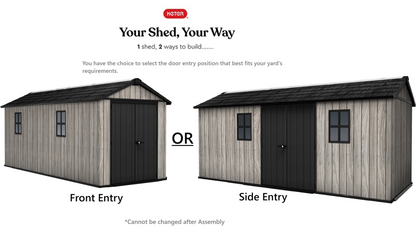 Keter Apex Shed 7.5x17 - Stormgrey Look (2.3 x 5.2m)