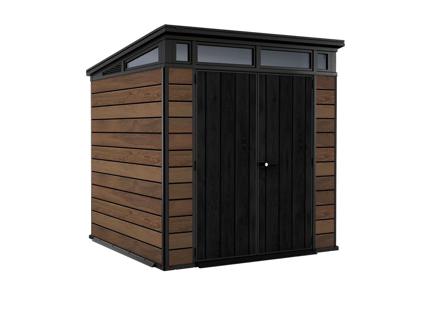 Keter Signature Pent 7x7 Shed - Walnut Look (2.2 x 2.2m)