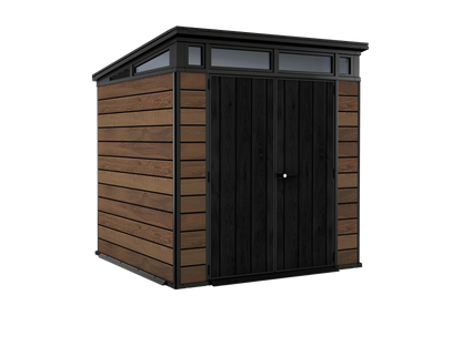 Keter Signature Pent 7x7 Shed - Walnut Look (2.2 x 2.2m)