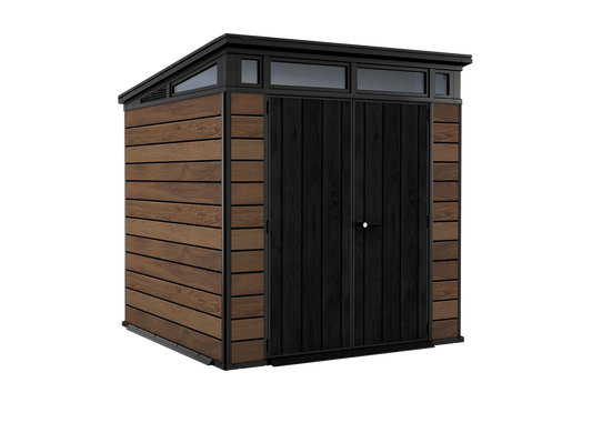 Keter Signature Pent 7x7 Shed - Walnut Look (2.2 x 2.2m)