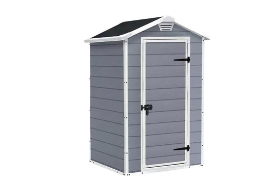 Keter Manor 4x3 Garden Shed - Grey (1.2 x 1m)
