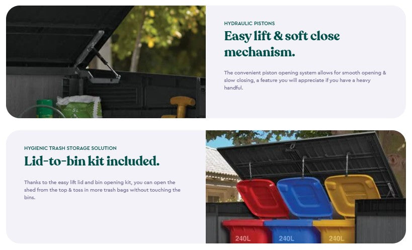 Keter Signature Horizontal Shed - Stormgrey Look