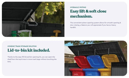 Keter Signature Horizontal Shed - Stormgrey Look