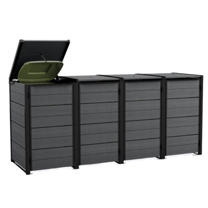 Keter Hideaway - 4 Bin (Grey)