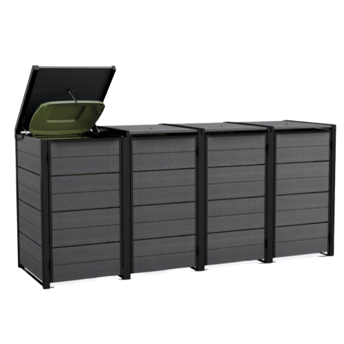 Keter Hideaway - 4 Bin (Grey)