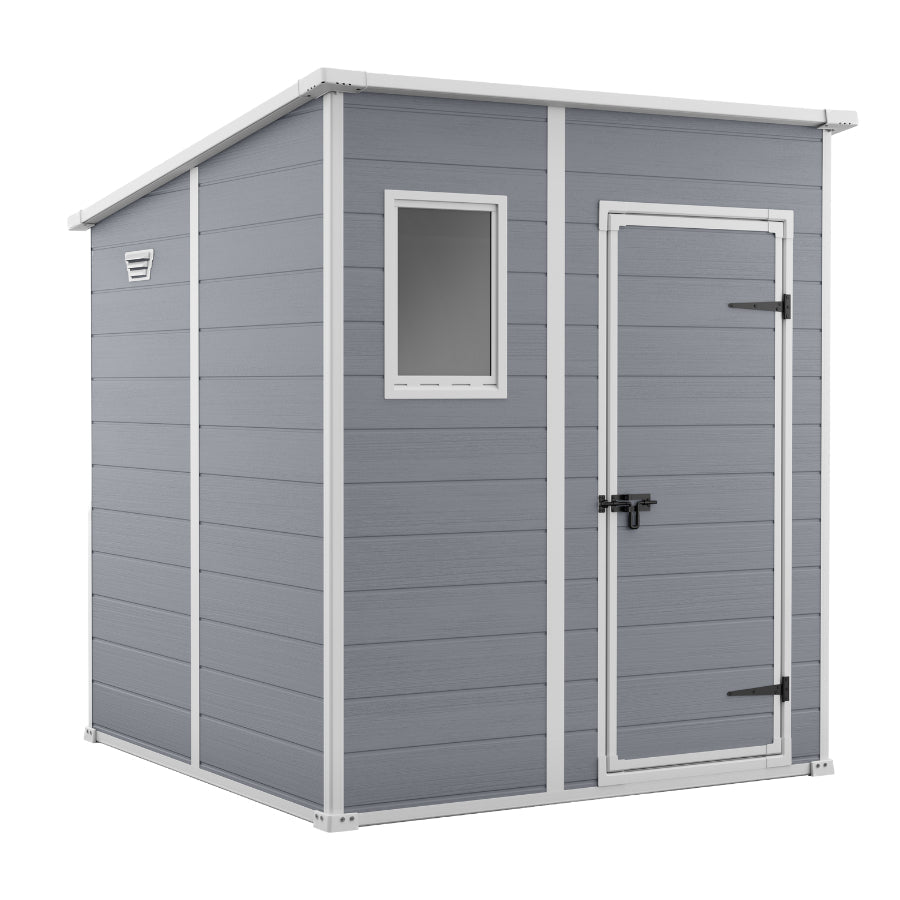 Keter Manor Pent 6x6 Garden Shed - Grey (1.8 x 1.8m)