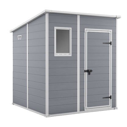 Keter Manor Pent 6x6 Garden Shed - Grey (1.8 x 1.8m)