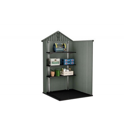 Keter Darwin 4x4 Garden Shed - Wood Green (1.3 x 1.2m)