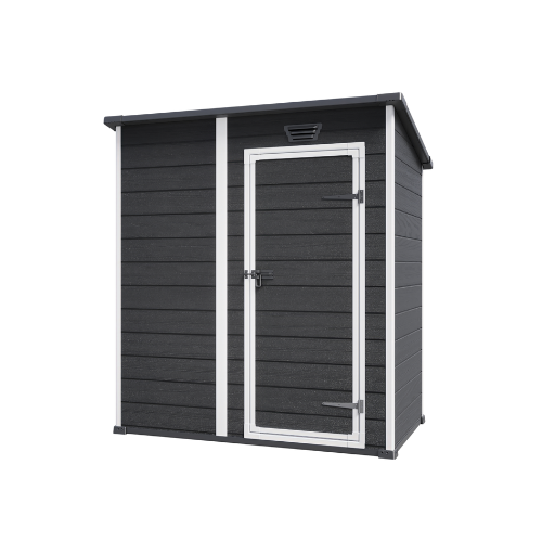 Manor Pent Essential 6x4 Garden Shed - Dark Grey (1.8 x 1.1m)