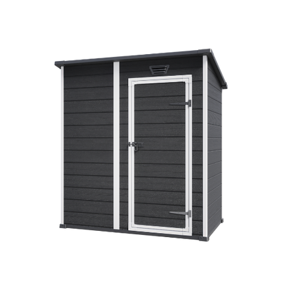 Manor Pent Essential 6x4 Garden Shed - Dark Grey (1.8 x 1.1m)