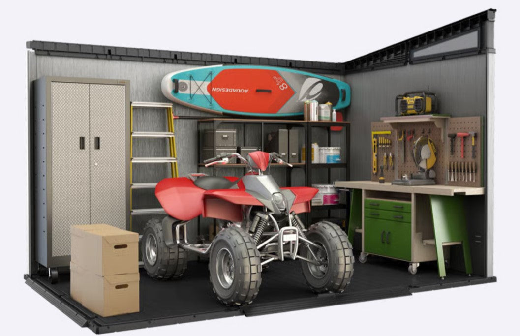 Keter Signature Pent 11x7 Shed - Stormgrey Look (3.4 x 2.2m)