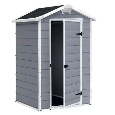 Keter Manor 4x3 Garden Shed - Grey (1.2 x 1m)