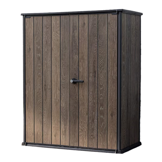 Keter Signature Vertical Shed - Walnut Look