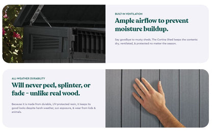 Keter Signature Horizontal Shed - Stormgrey Look